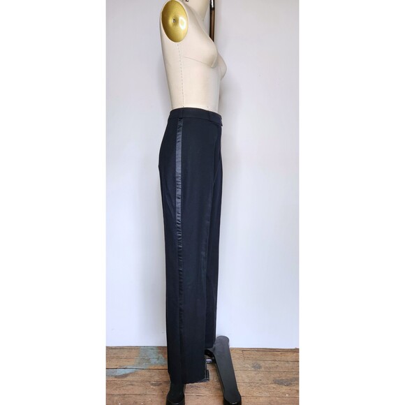Vintage Black Wool Pants Christian Aujard - High Waisted Ankle Pants Wool XS - Picture 4 of 10